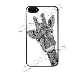 Giraffe iPhone 4/4s Case - Black Plastic 